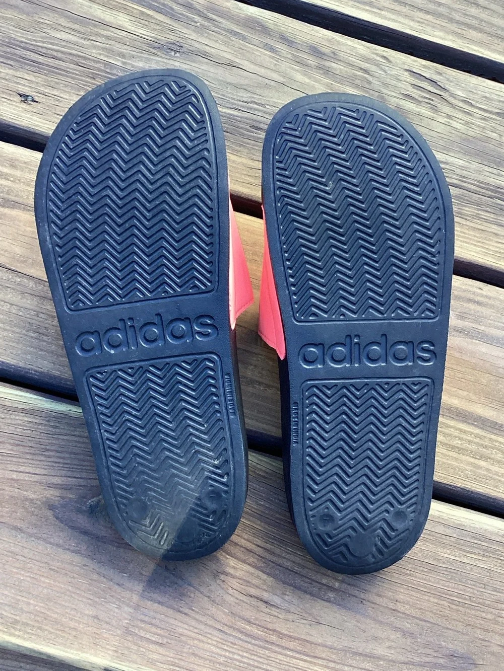 adidas Kids Coral Pink and Black Slide Sandals